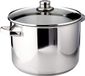 Unyqoos Casserole en acier inoxydable, Argent, 24 cm, 10 litres