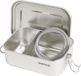 Wanco Premium Lunchbox van Roestvrij Staal, 2 Vakken, 800 ml, Waterdicht, Vaatwasmachinebestendig, Zilver
