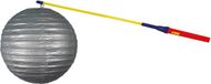 Merkloos Lampionstokje 50 cm - met lampion - zilver - D25 cm - Sint Maarten