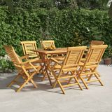 vidaXL Ensemble de jardin 7 pièces Bois de teck massif