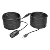 Tripp Lite U026-15M USB 2.0 Kabel USB A Mannelijk naar USB A Vrouwelijk 15m Zwart