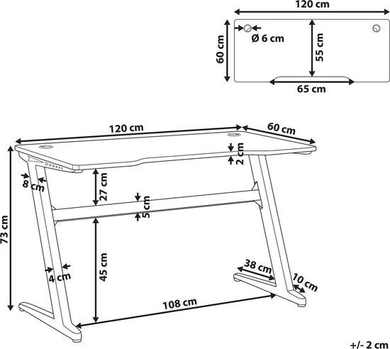 Beliani DARFUR Gaming Bureau - Zwart - MDF