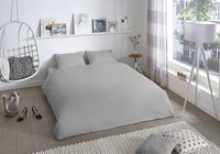 Good Morning Dekbedovertrek Effen Kleur - 2 Persoons 200x200/220 cm - Lichtgrijs - 100% Katoen Renforcé