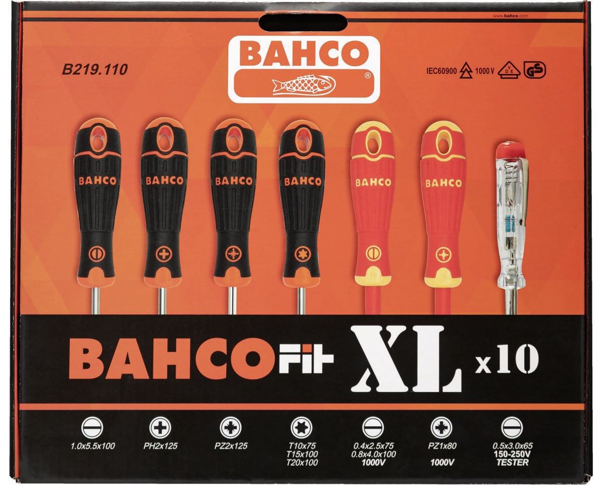 Bahco B219.110 BahcoFit XL 10-delige Schroevendraaierset