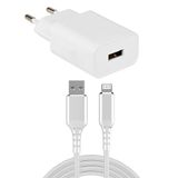 Allteq ALTQ-LI-COMBI-W-2 USB oplader met Lightning kabel Wit 2 meter