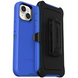 OtterBox Defender Series Case for iPhone 14 & iPhone 13 - RAIN CHECK (Blue)