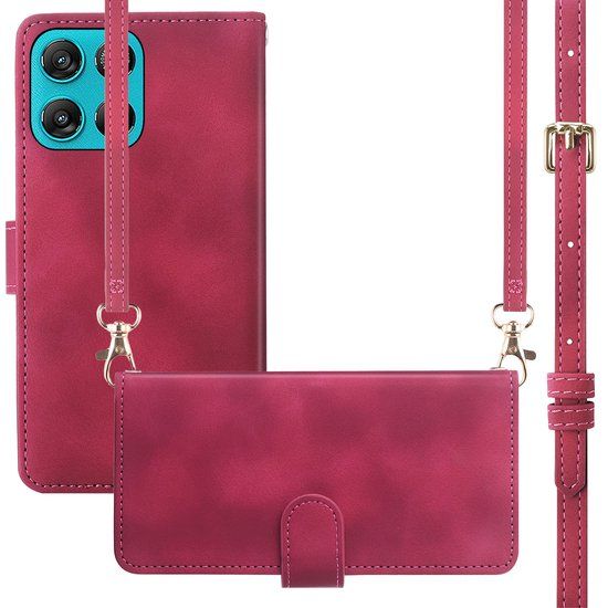 imoshion Bookcase met koord voor de Motorola Moto G77 - Rood