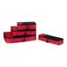 Amazon Essentials 4-delige Reisaccessoireset met Inpakkubussen, Bagageorganizer met Dubbele Ritssluiting, Mesh-bovenkant, Polyester, Klein/Medium/Groot/Slank, Rood