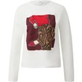 s.Oliver - Vrouwen - Zacht shirt met lange mouwen en edelstenen - Ecru