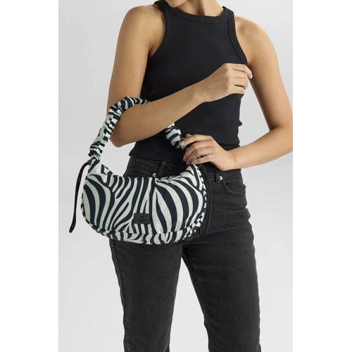 Markberg Schoudertas Crave Zebraprint Zwart/Wit