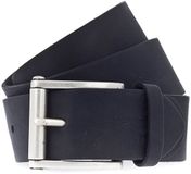 MUSTANG Leren Riem Leather Belt 4.5 W100 Black Zwart Grijs