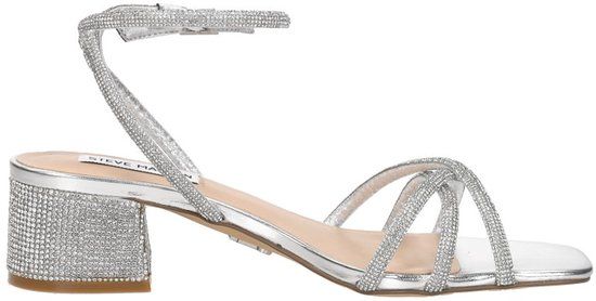 Steve Madden Cerena Sandalen Hak - Zilverkleur - Maat 36