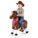 VEVOR Paard voor kinderen, paard met glijwielen, zonder batterijen, anti-kantelring, verhoogde zitting, handgrepen en pedalen, maximale belasting 80 kg, voor kinderen vanaf 6 jaar
