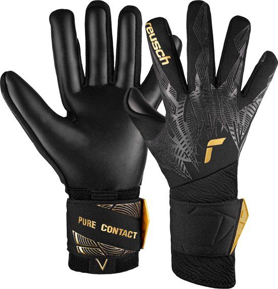 Reusch Pure Contact Infinity Keepershandschoenen - Maat 10 - Goud/Wit/Zwart - Voetbal - Volwassenen