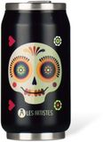 Les Artistes Paris Thermosbeker blik 280ml - met geïntegreerd rietje - Sugar Skull - LP-A4301