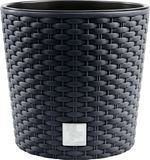 Prosperplast Rato Round bloempot met inzet - antraciet