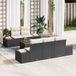 Stade toulousain Maison Exclusive - Tuinset met 6 zitplaatsen, zwart, van polyrotan