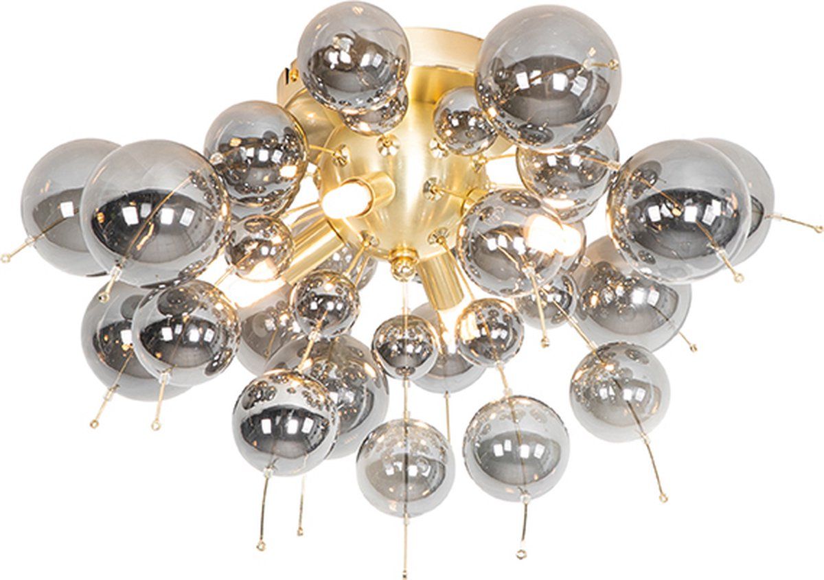 QAZQA Explode - Design Plafondlamp - 4 lichts - Ø 500 mm - Goud - Woonkamer | Slaapkamer | Keuken