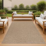 Tapis d'aspect jute pour intérieur et extérieur, couleur beige, dimensions : 240 x 340 cm