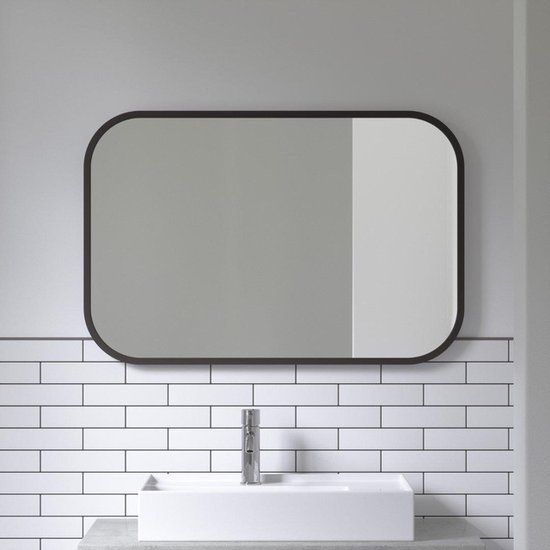 Umbra Hub - Rechthoekige Spiegel - Zwart - 61 x 91 cm