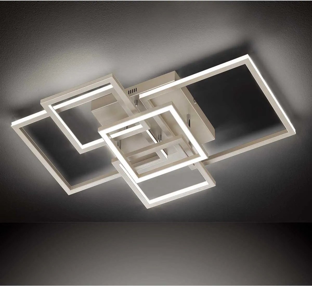 Wofi Plafondlamp VISO, geborsteld aluminium