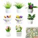 Miniatuur Planten Set voor Poppenhuis met 8 Kunstplanten