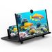 12 inch schermvergrootglas voor mobiele telefoon - 3D HD vergrootglas projectorschermvergroter voor films, video's en gaming - opvouwbare telefoonhouder met schermversterker - compatibel met alle
