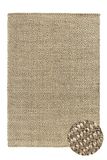 HAMID - Vloerkleed Jute Natuurlijk Kleur, Alcazar Jute Tapijt 100% Natuurlijke Jutevezel, Zacht Tapijt en Gemiddelde Weerstand, Handgeweven, Woonkamer, Slaapkamer, Hal Tapijt - (200x140cm)