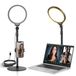 NEEWER Basic 7 inch selfie lichtset, tafel mobiele telefoon ringlamp, 10W 3000K-6500K dimbare ring licht met standaard en telefoonhouder voor videoconferenties selfie vlog live stream-video-opnames