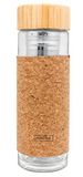 Nerthus FIH 802 dubbelwandige theefles met filter en kurk 300 ml