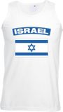 Bellatio Decorations Israel Singlet Shirt/Tanktop met Israelische Vlag Wit Heren XXL