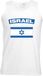 Bellatio Decorations Israel Singlet Shirt/Tanktop met Israelische Vlag Wit Heren XXL