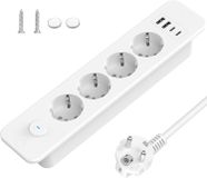 Icecat Prise escamotable avec 4 prises - Bloc multiprise encastrable avec 4 ports USB - 3,4 A - Plateau - Couleur