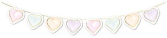 Globos Papieren Guirlande Watercolors Hearts - 2m