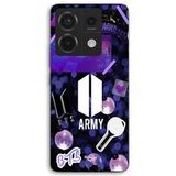 Maniacase Coque Pour Xiaomi Redmi Note 13 Pro 5g BTS army logo Bangtan Subs