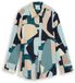 Tom Tailor - Losvallende blouse met strikdetails - Maat 40 - abstract stripe print