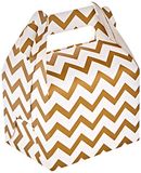 Mopec E503.11 geschenkdoos met handvat 11 x 15 x 8,6 cm, Gold Chevron, 25 stuks, eenheidsmaat
