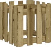 vidaXL Plantenbak met hekontwerp 40x40x40 cm geïmpregneerd grenenhout