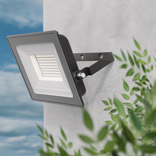 HOFTRONIC Stratos LED Schijnwerper 50 Watt 4270 Lumen 6500K Daglicht Wit Licht IP65 Zwart