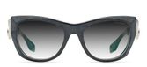 Dita Icelus Lunettes De Soleil Unisexe Noir Oeil De Chat Gris 55mm