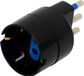 Brennenstuhl, Adapter stekker 16A 2P + T/Schuko-stopcontacten 10A 2P + T zwart IT,DE => IT