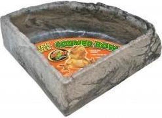 Zoo Med Repti Rock Corner Food/Water Dish - Large - Grey
