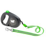 Ferplast Flippy One Reflex Uitschuifbare Reflecterende Hondenriem, Groen