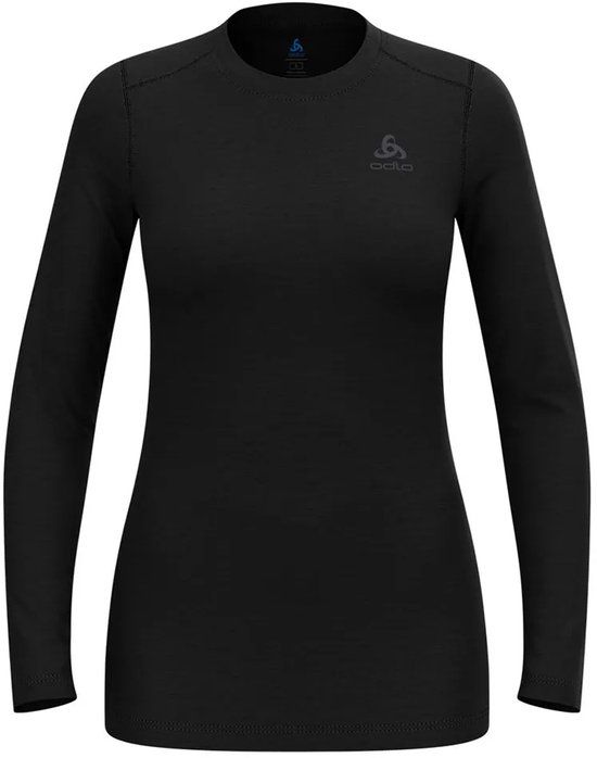 Odlo Natural Merino 160 Lange Mouwen Shirt Vrouwen - Zwart - Maat L