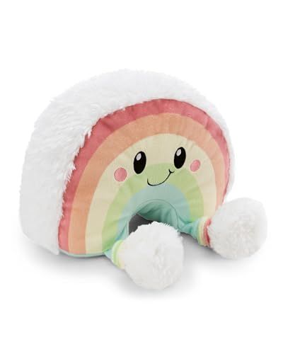 NICI 62312 Knuffelfiguur regenboog Nibsi, 20 cm, kleurrijk, zacht pluchen figuur, schattige, pluizige regenboog om te knuffelen en te spelen, voor kinderen en volwassenen, geweldig cadeau-idee