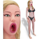 Frida poupée gonflable réaliste blonde yeux verts