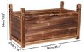 Bac à plantes surélevé - Bac à plantes en bois - Convient pour une utilisation intérieure et extérieure - 1 niveau - Auto-assemblage - Taille M - Marron foncé