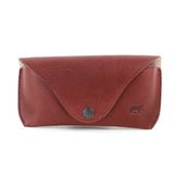 Bear Design Nikki Luxe Étui à lunettes en cuir - Merlot