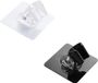 Merkloos / Sans marque 2 Stuks Self Adhesive Shower Head Holder Adjustable Bathroom Wall Mount Bracket Self-adhesive Handheld Drill-free Showerhead Rack Punch-free Chrome(Transparant, zwart)
