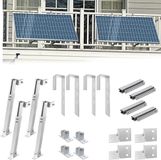 Gliese Montageset voor 2 zonnepanelen, premium kwaliteit, geschikt voor balkonsystemen. Bevestiging voor zonnepanelen op een balkon, inclusief ophanging voor een rechthoekig balkonhek